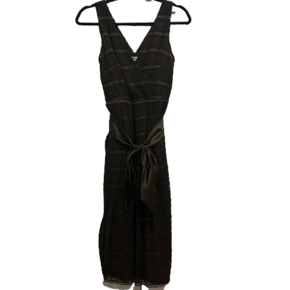 Harold's Dresses & Skirts - Harold’s Sleeveless Brown Dress with Tie Waist Women's Size 4